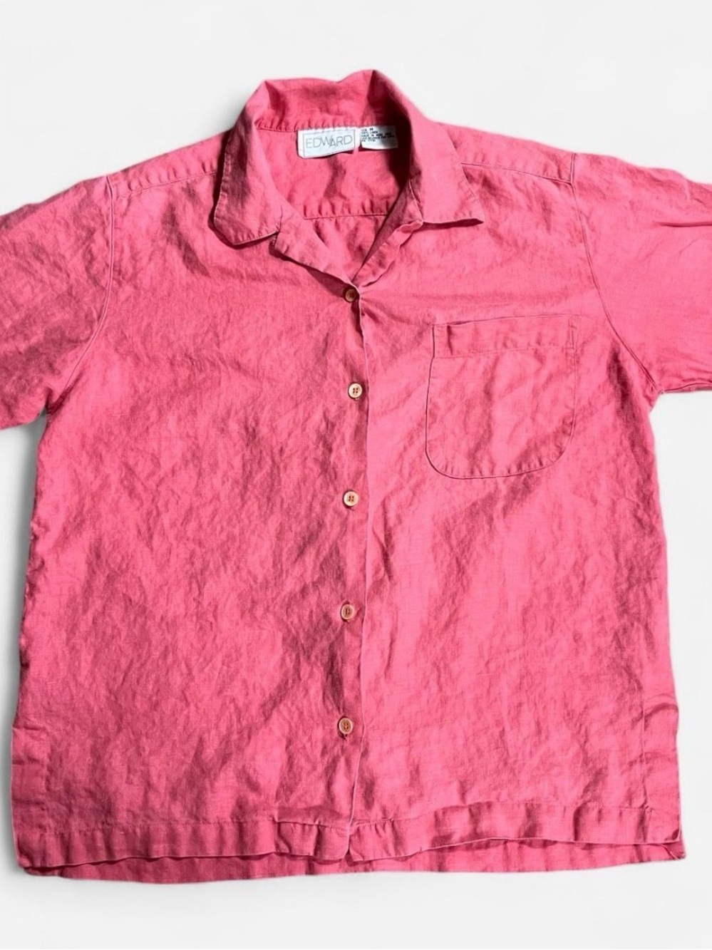 Women’s Vintage Edward Shirt Size Medium Made In Hong Kong